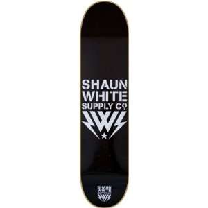  Shaun White Logo Core Deck 8.0 Black White Skateboard 