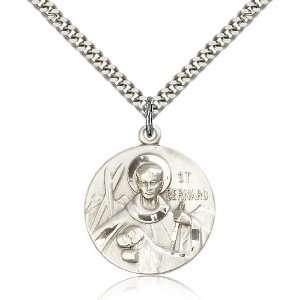  .925 Sterling Silver St. Saint Bernard of Clairvaux Medal 
