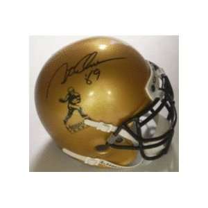 Steve Owens Autographed Gold Heisman Authentic Mini Football Helmet 