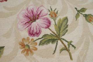 4X6 HANDMADE FRENCH FLORAL AUBUSSON NEEDLEPOINT RUG  