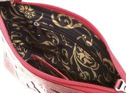 LEADERS IN LEATHER Red Tooled Leather Bag Clutch $134 CMP Western MINT 