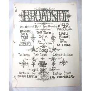  Broadside #42 March 30, 1964 Tom Paxton, Julius Lester 