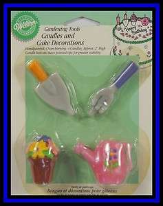 NEW Wilton***GARDENING TOOLS CANDLE SET***NIP  