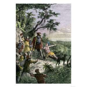 Vasco Nunez de Balboa Discovering the Pacific Ocean, c.1513 Giclee 