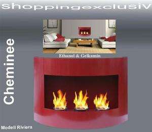 New Fireplace Riviera Red f Bio Ethanol Gel Fire Place  
