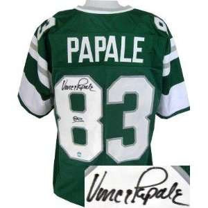Vince Papale Autographed Jersey   Green   Invincible   Autographed NFL 