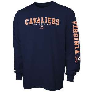  Virginia Cavaliers Navy Blue Standard Long Sleeve T shirt 