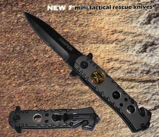   Tactical Pocket Knife Spring Assisted Opening Tac Rescue Knives  