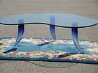 Italian Freeform Glass Coffee Table * Blown Glass Legs