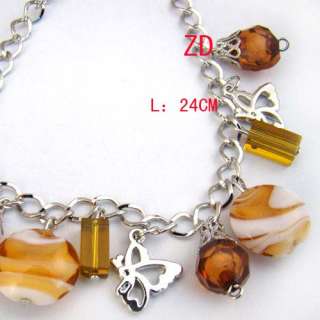 A0201 Lampwork glass Crystal bead Charm Anklet Bracelet  