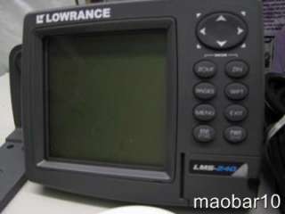 Lowrance LMS 240 GPS Receiver W/ Antenna & Transducer COMPLETED 