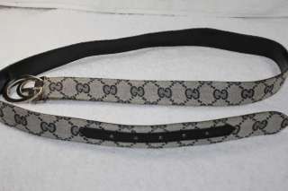 Up for a bid is a Monogram Gucci Belt. Made in Italy. It has some 