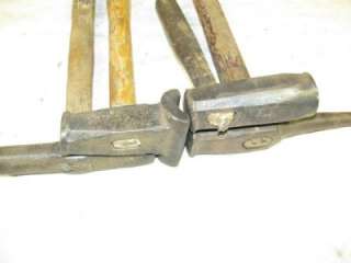   Lot of 4 Antique Blacksmith Swage, Dog Head, Anvil Forge Tool Hammers