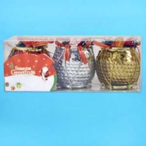  Drum Ornament 3 Piece 50 mm with Sequences Case Pack 48 