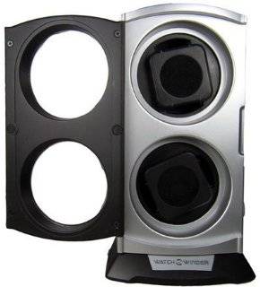Double Automatic Vertical Watch Winder Box with Built in Multi Setting 