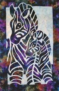 Zebra 2 Fabric Applique Pacific Rim Quilt Pattern NEW  