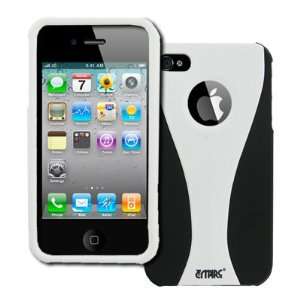  EMPIRE Apple iPhone 4 / 4S White and Black Duo Rubberized Hard Case 