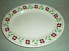 homer laughlin red green floral dot oval platter 