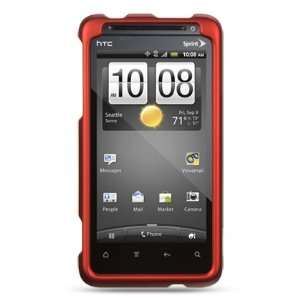 Red Premium Hard 2 Pc Rubberized Plastic Snap On Face Plate Case Cover 