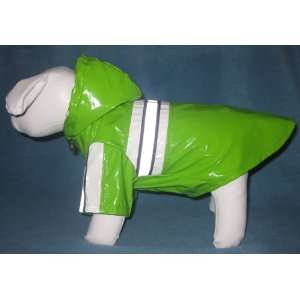   New Green Hooded Rain Dog Coat  18 Chest, 12 Length