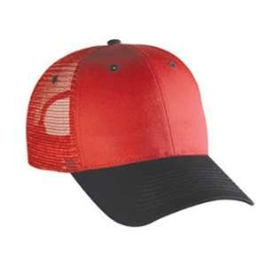  Mesh Trucker Hat/Cap Baseball,Fishing Black/Red Sports 