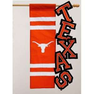   of Texas Longhorns Applique Cutout House Flag
