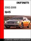 INFINITI Q45 2002   2006 OEM FACTORY SERVICE REPAIR MANUAL IN PDF FAST 