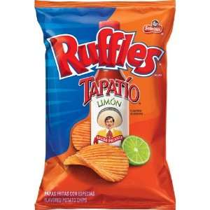  Ruffles Tapatio Limon Flavored Potato Chips, 9oz Bags 
