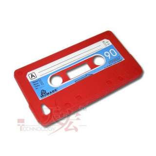 iPod Touch 4 4th Gen red Cassette Style Silicone Case  
