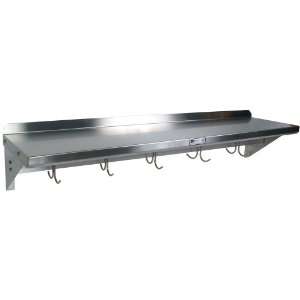   Steel 36 x 12 Wall Shelf with Galley Rail GRWS36