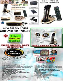   Sing ET19KV TAGALOG Videoke Mic Free Any Song Chip 885027219006  