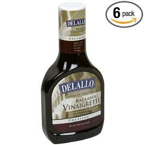 DeLallo Balsamic Vinaigrette Dressing, 16 Ounce Unit (Pack of 6 