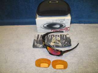 Oakley Jawbone Sunglasses Polished Black w/ Red Iridium Lens Polarized 