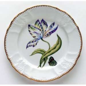 Anna Weatherley Old Master Tulips Salad Plate Green/Purple