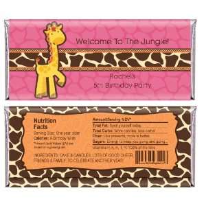  Giraffe Girl   Personalized Candy Bar Wrapper Birthday Party 