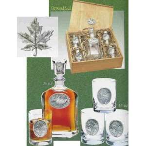    Maple Leaf Capitol Glass Decanter Boxed Set