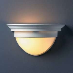   Wall Sconce Finish Antique Gold, Shade Option White Striped Glass