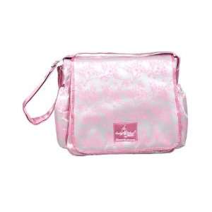    Baby Phat Pink Asian Floral Design Satin Nylon Diaper Bag Baby