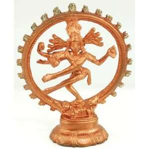  Shiva Dancing 4 Copper Finish statue 