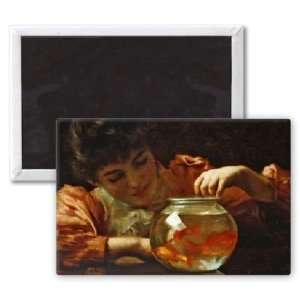 The Goldfish Bowl (oil on canvas) by Thomas   3x2 inch 