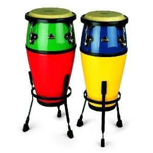   inch Fibreglass Conga Set Incl. Basket Stands Musical Instruments