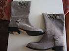 COLE HAAN NIKE AIR GRAY SUEDE BOOTS (WIDE CALF) SIZE 10B IN THE BOX