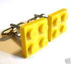 Yellow LEGO Tile CUFFLINKS Guy Gift Men Retro Fun
