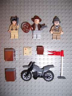Lego Indiana Jones Motorcycle Chase 7620 Minifigs Accessories 