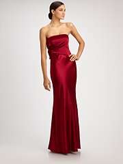  ABS Strapless Bow Detail Gown