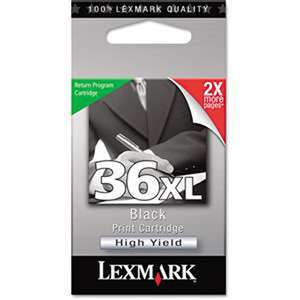 Lexmark #36XL Black 18C2170 36 XL Bk Genuine Ink X3500 Z2420 X3650 