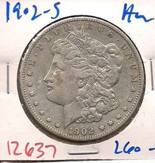 1902 S Morgan Liberty Silver Dollar AU #12637+  