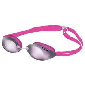  TYR Tracer Femme Racing Metallized Goggle, 670 Pink 