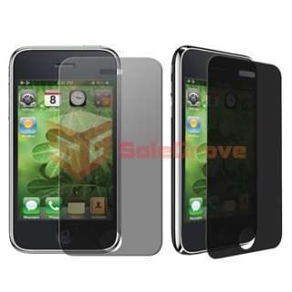   Hole Snap on Hard Case+Privacy Guard Filter For iPhone 3 G 3GS  
