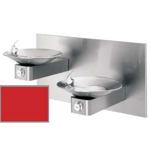   , Dual Stainless Steel Drinking Fountains with Ba